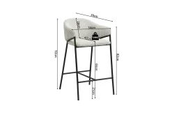 Rousseau Hugo Corduroy Counterstool Hell
