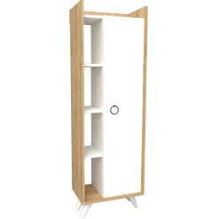 Ilgım Mehrzweckschrank | 100 % MELAMIN | Eiche, Weiß