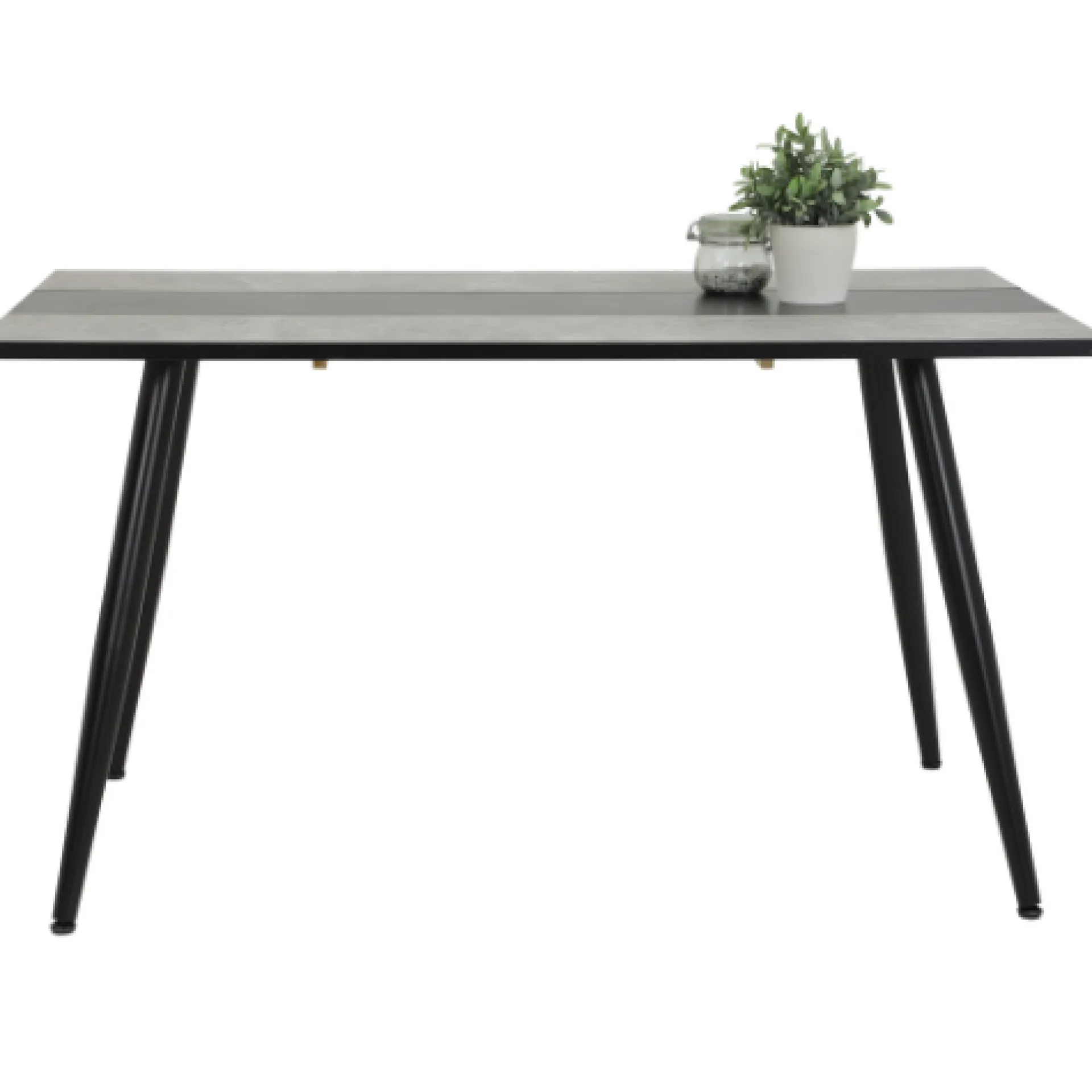 Hela Jamina Esstisch 140x80 cm-Beton/Schwarz