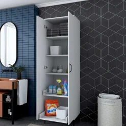 JE110 - 2945 Mehrzweckschrank | 100 % MELAMIN | Weiß