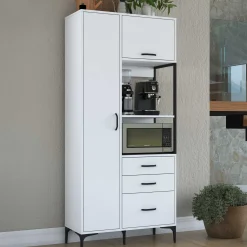 JE112 - 2958 Mehrzweckschrank | 100 % MELAMIN | Weiß