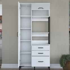 JE112 - 2958 Mehrzweckschrank | 100 % MELAMIN | Weiß