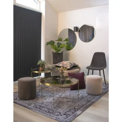 House Nordic Jersey-Spiegel - Messing-Look Ø80 cm