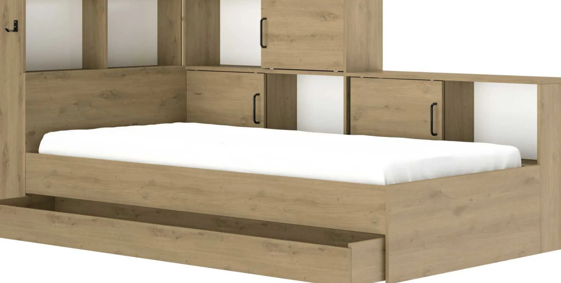 Jugendbett Erwan mit Stauraum | 90 x 200 cm | Artisan Eiche