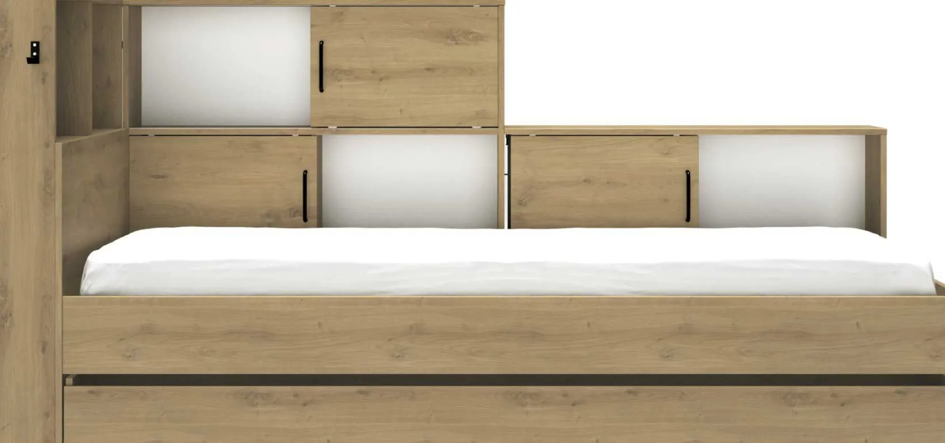 Jugendbett Erwan mit Stauraum | 90 x 200 cm | Artisan Eiche