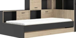 Jugendbett mit Bettkasten und Stauraum Erwan | 90 x 200 cm | Châtaignier-design