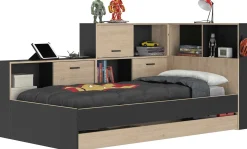 Jugendbett mit Bettkasten und Stauraum Erwan | 90 x 200 cm | Châtaignier-design