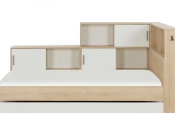 Jugendbett mit Stauraum Erwan - 221x120x104 cm - Eiche