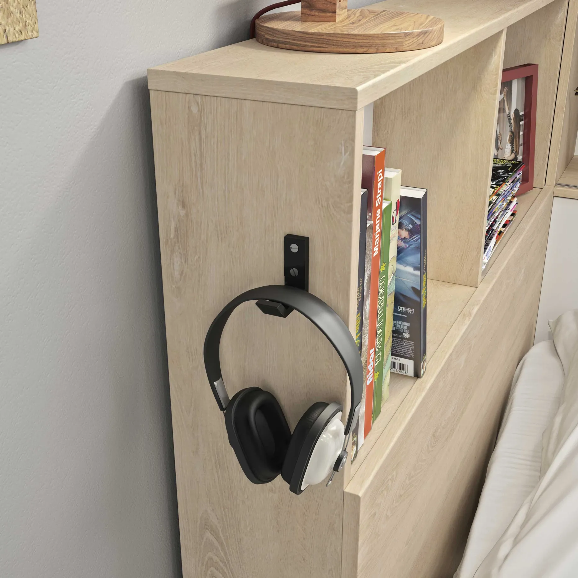Jugendbett mit Stauraum Erwan - 221x120x104 cm - Eiche