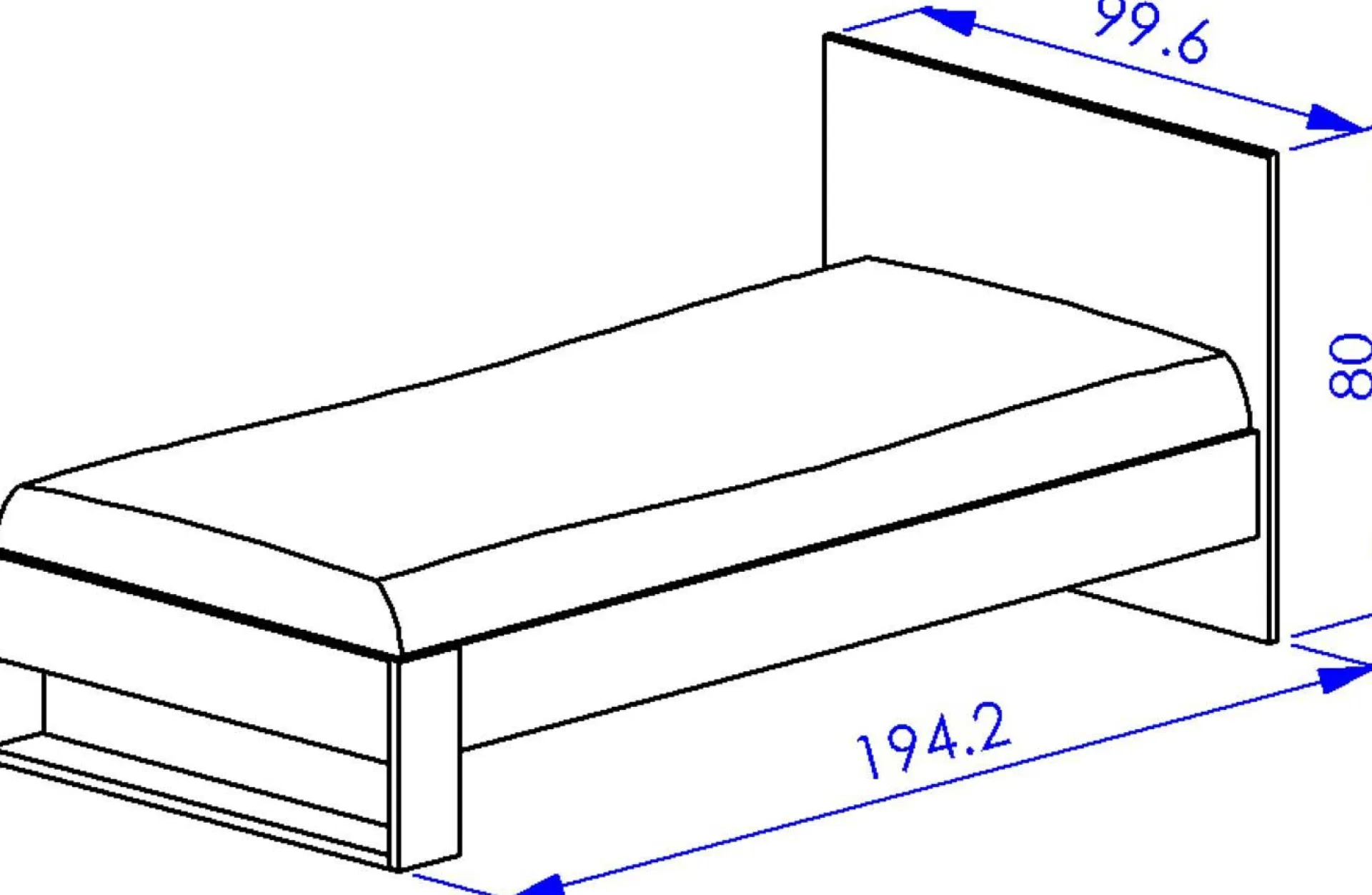 Kinder Gautier - Gami Jugendzimmer Nael: Bett 90x190 mit Rückwand, Kommode, Nachttisch, Wandregal - Eiche Dekor/schwarz