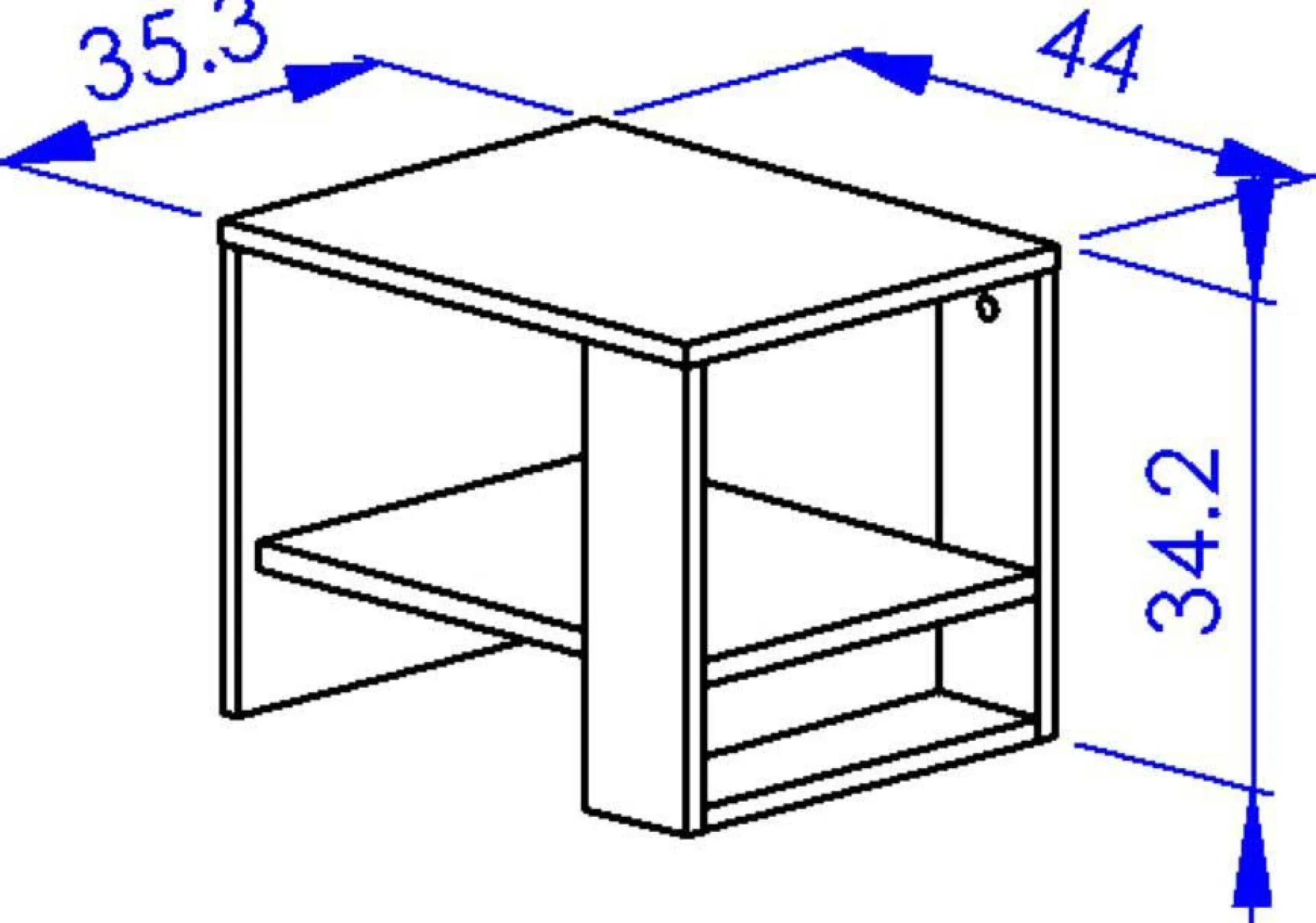 Kinder Gautier - Gami Jugendzimmer Nael: Bett 90x190 mit Rückwand, Kommode, Nachttisch, Wandregal - Eiche Dekor/schwarz