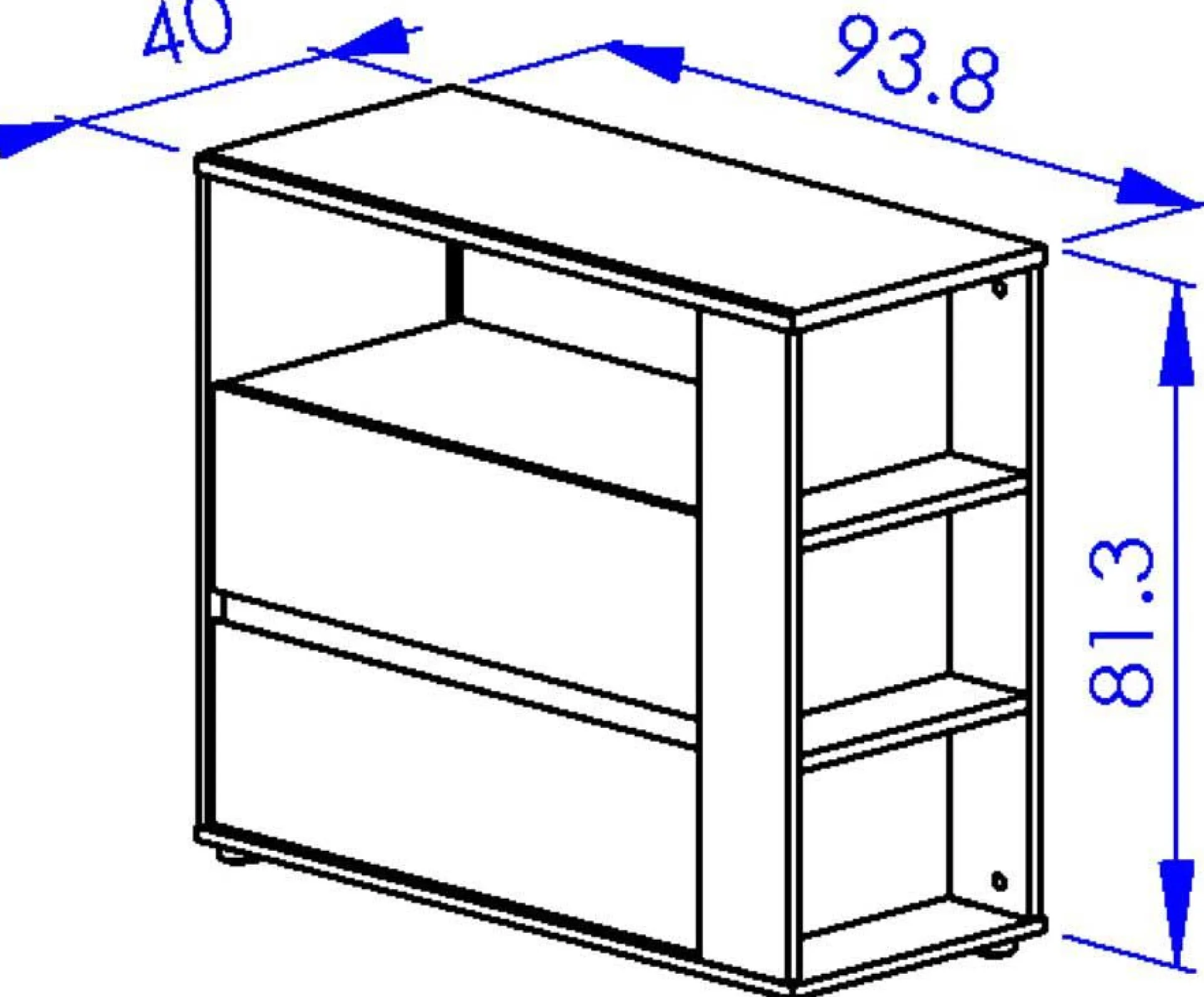 Kinder Gautier - Gami Jugendzimmer Nael: Bett 90x190 mit Rückwand, Kommode, Nachttisch, Wandregal - Eiche Dekor/schwarz