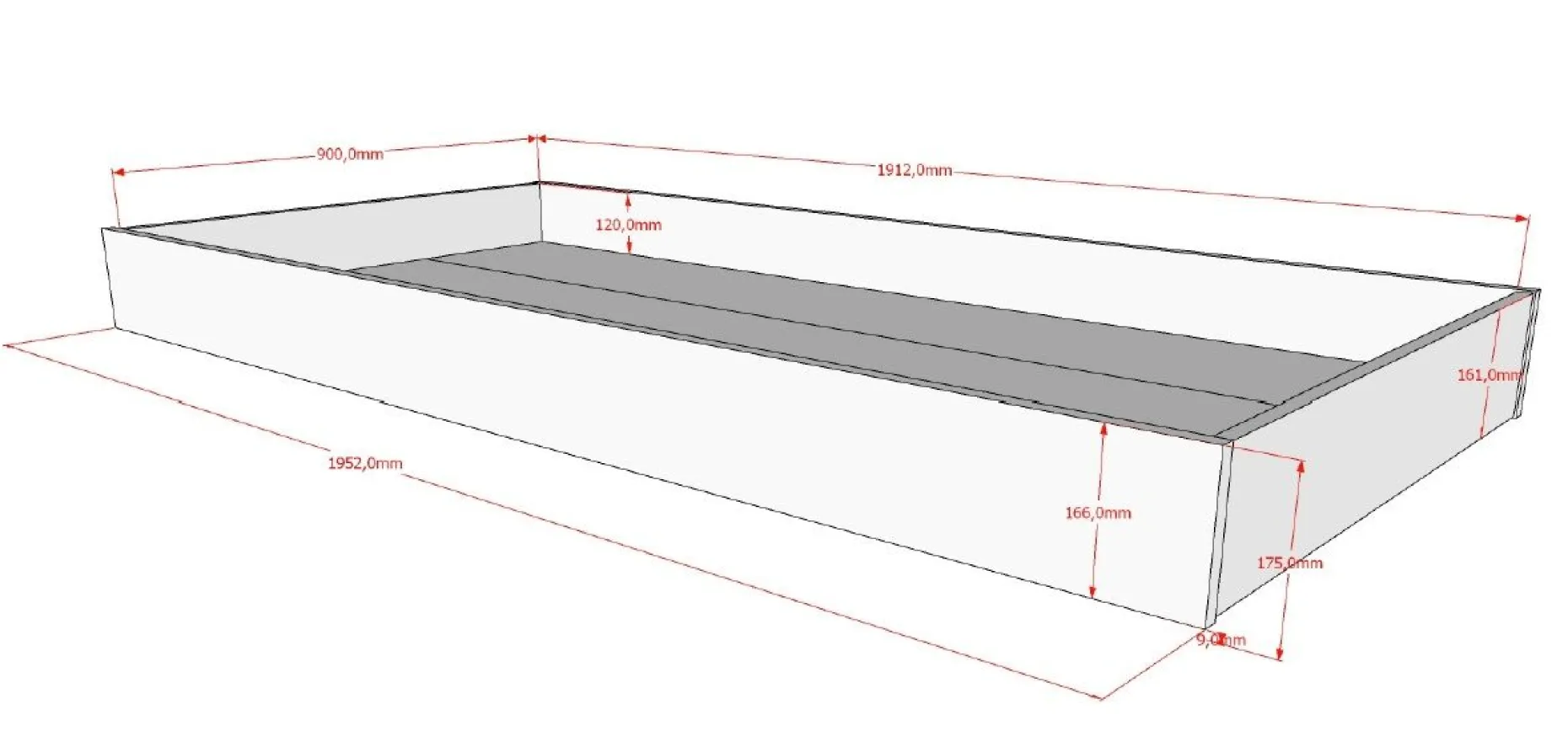 Kabinenbett Forrest 90 x 200 cm mit Rollbett - Buche