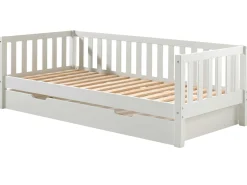 Kabinenbett Friedrich 90x200 mit Bettkasten Kiefer - weiß