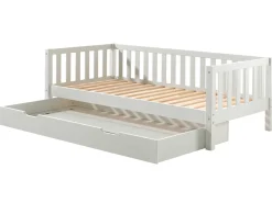 Kabinenbett Friedrich 90x200 mit Bettkasten Kiefer - weiß
