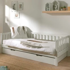 Kabinenbett Friedrich 90x200 mit Bettkasten Kiefer - weiß