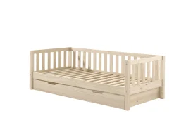 Kabinenbett Friedrich | 211,2 x 98,2 x 68 cm | Mit Bettkasten | Milky Pine Design