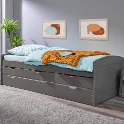 Kabinenbett Jenny 3 Schubladen - grau