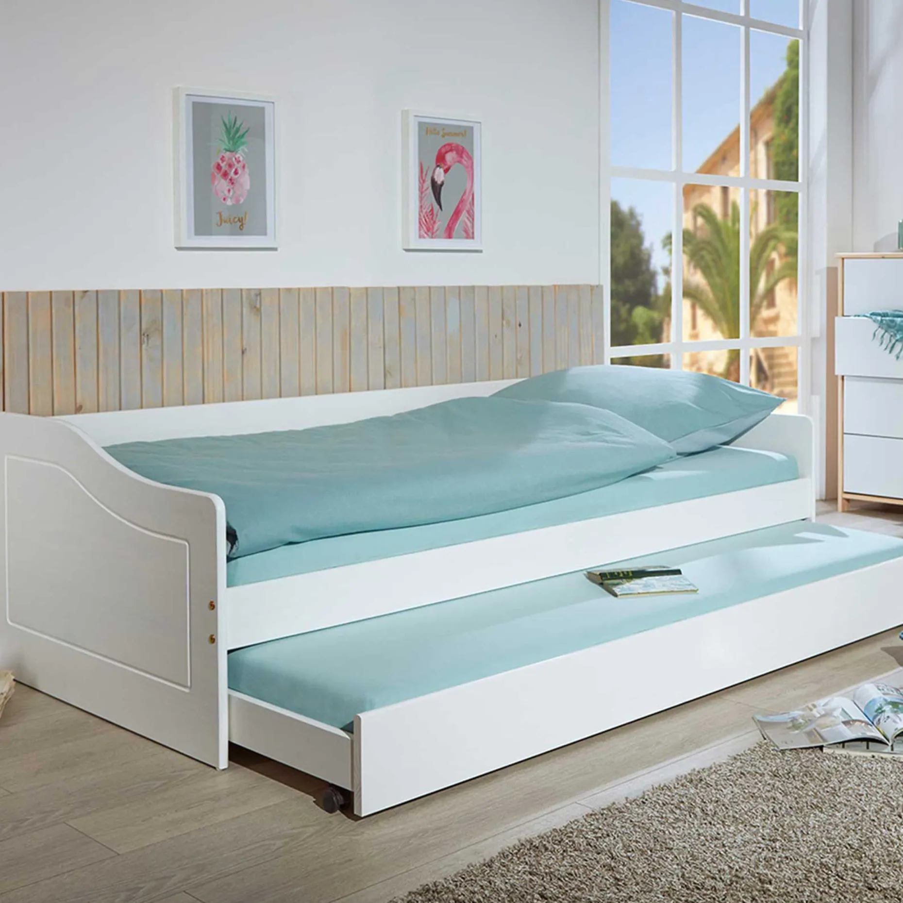Kabinenbett Malz mit Bettschublade - weiß