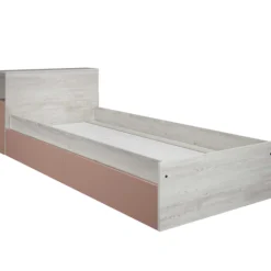 Kazim Einzelbett 90x190 cm-pine/pink
