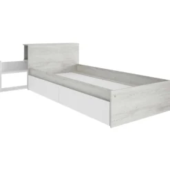 Kazim Einzelbett 90x190 cm-pine/weiß