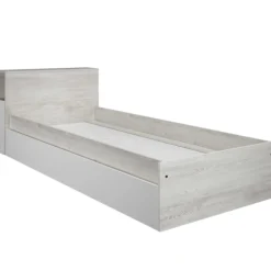 Kazim Einzelbett 90x190 cm-pine/weiß