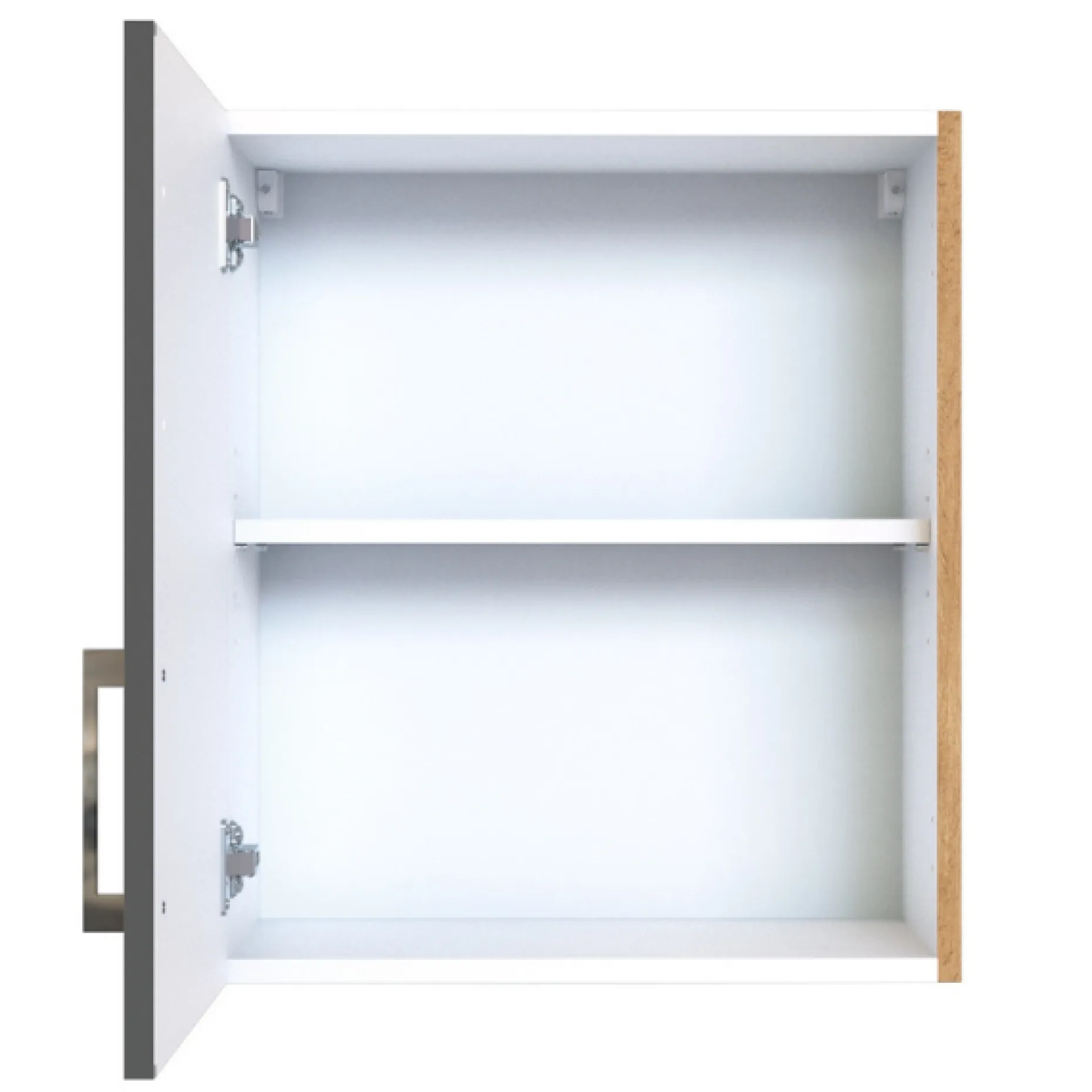 Küchenhängeschrank Sorrella 50cm 1 Tür - Anthrazit/Eiche