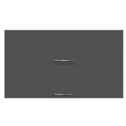 Küchenhängeschrank Sorrella 100cm mit 2 Flügeltüren - anthrazit/eiche