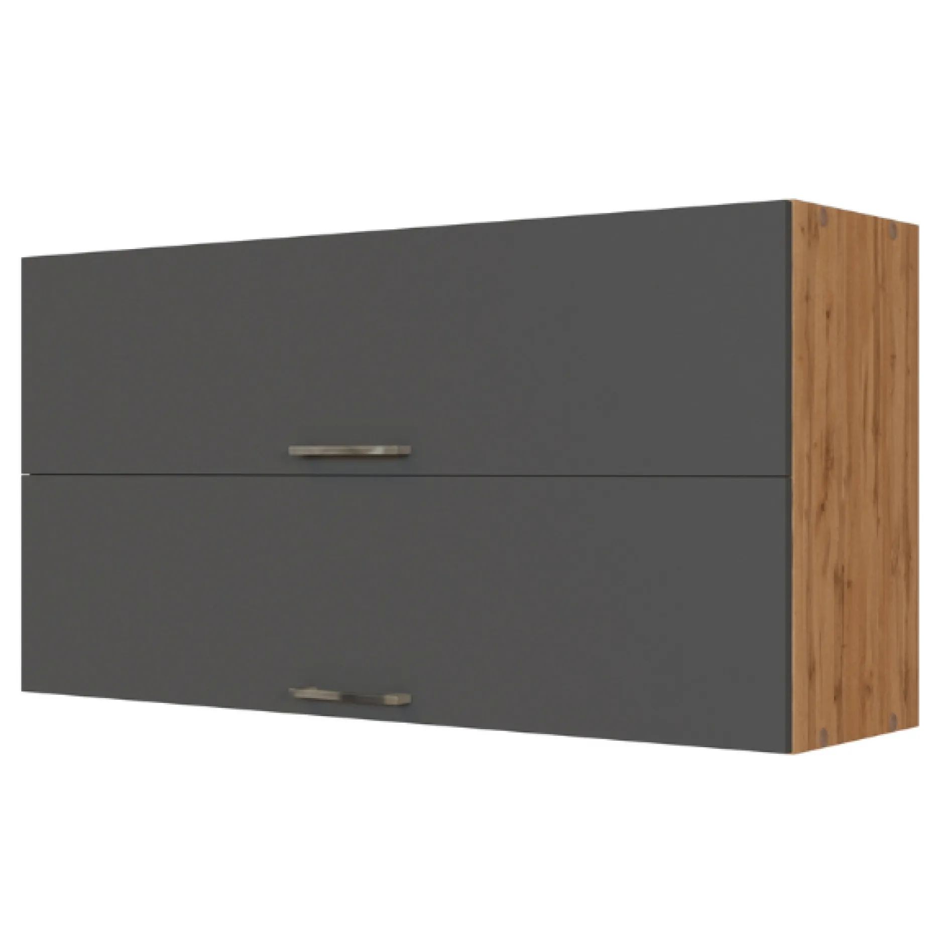 Küchenhängeschrank Sorrella 110cm mit 2 Flügeltüren - anthrazit/eiche