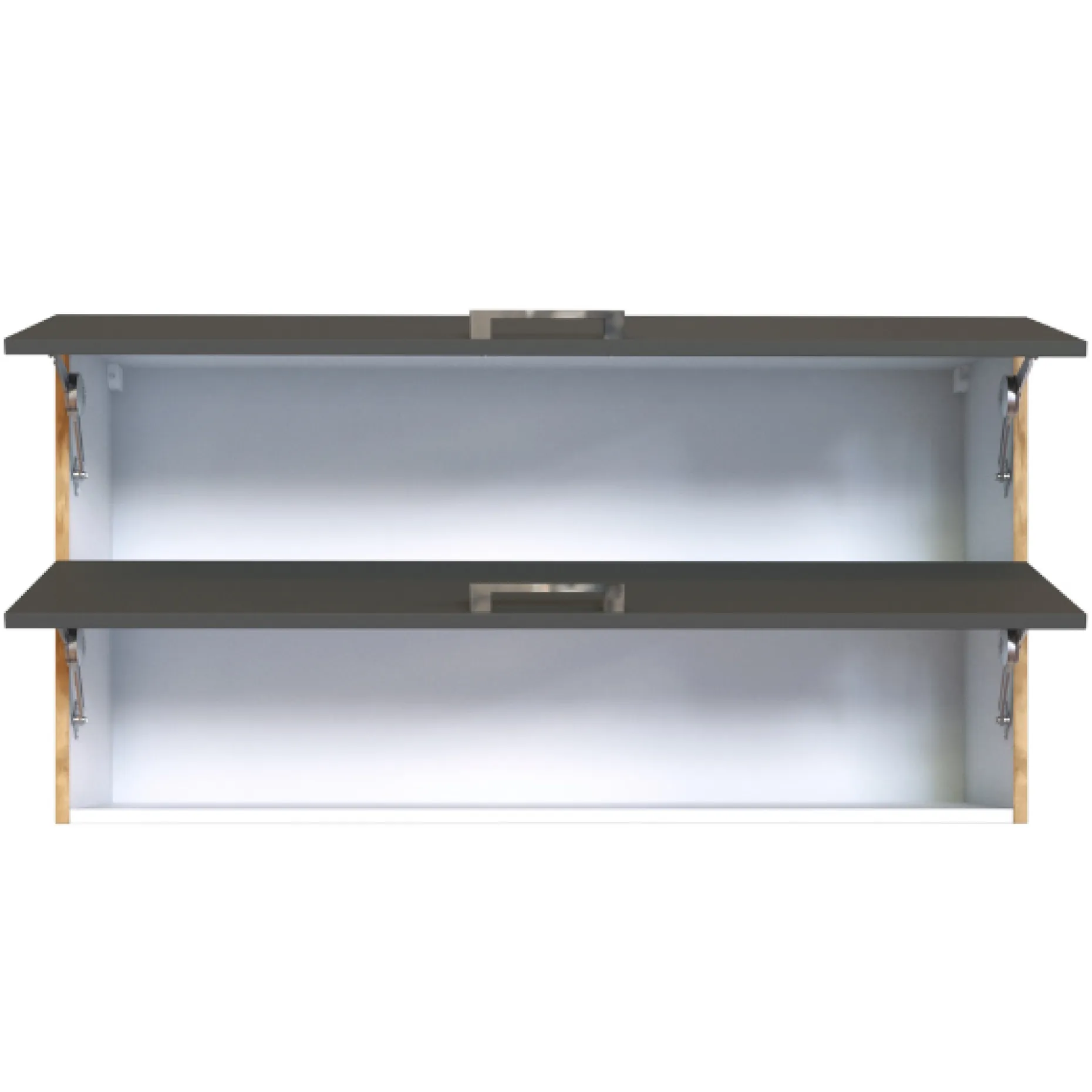 Küchenhängeschrank Sorrella 110cm mit 2 Flügeltüren - anthrazit/eiche