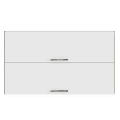 Küchenhängeschrank Sorrella 100cm mit 2 Flügeltüren - weiß/Eiche