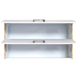 Küchenhängeschrank Sorrella 100cm mit 2 Flügeltüren - weiß/Eiche