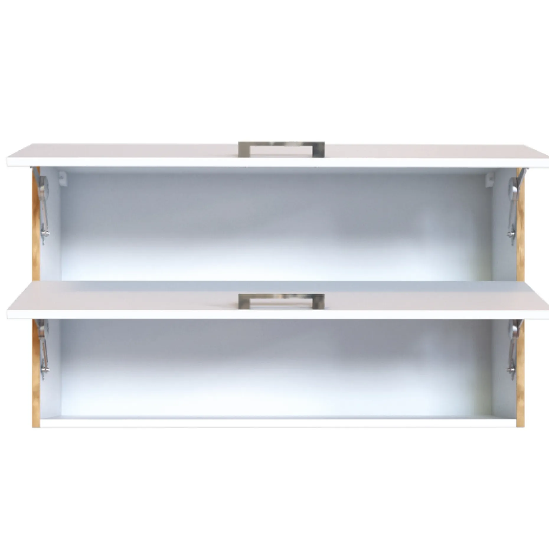 Küchenhängeschrank Sorrella 100cm mit 2 Flügeltüren - weiß/Eiche