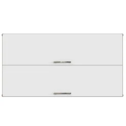 Küchenhängeschrank Sorrella 110cm mit 2 Flügeltüren - weiß/Eiche