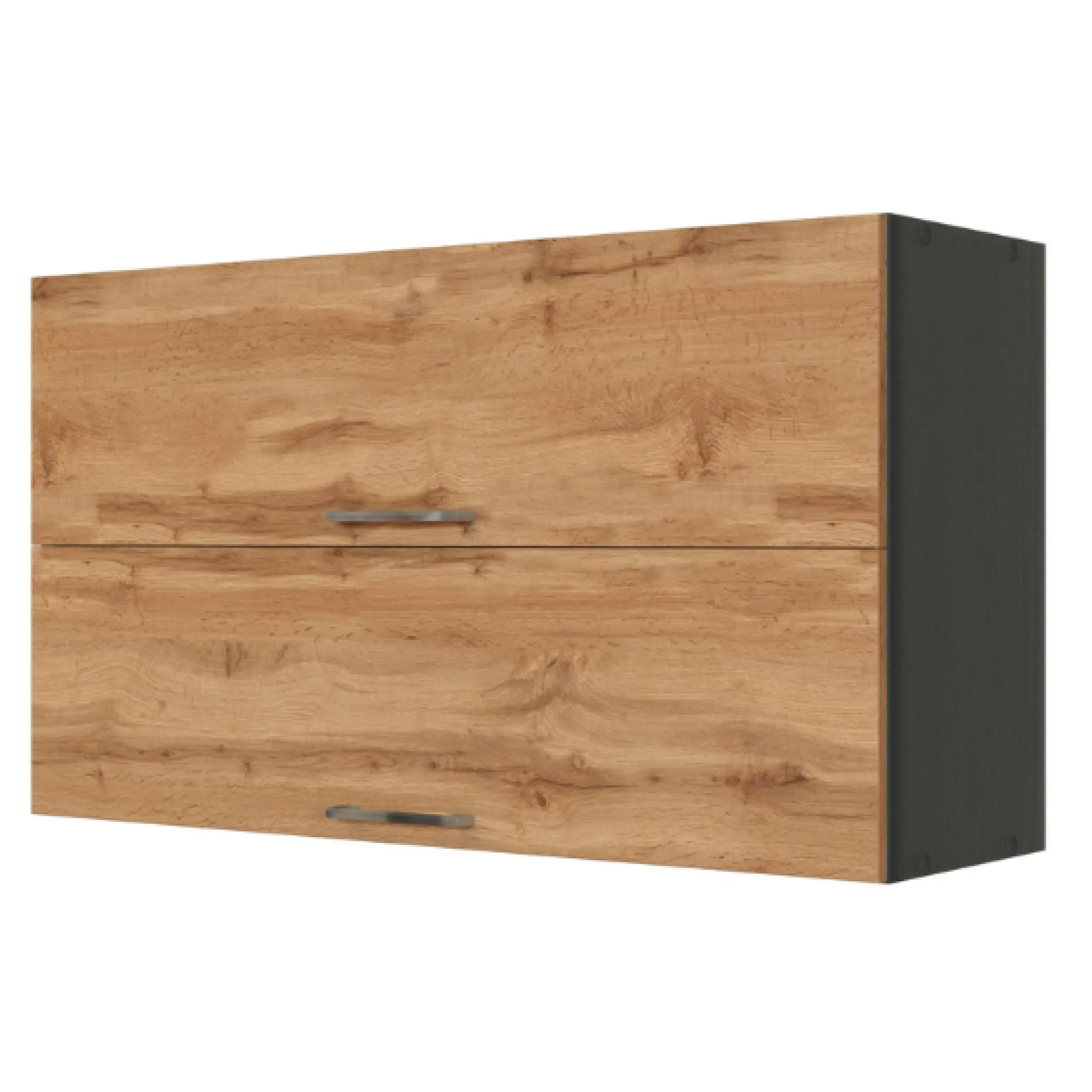 Küchenhängeschrank Sorrella 100cm mit 2 Flügeltüren - Eiche/Graphit
