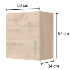 Held Küchenhängeschrank Sorrella 50cm 1 Tür - Eiche/Graphit