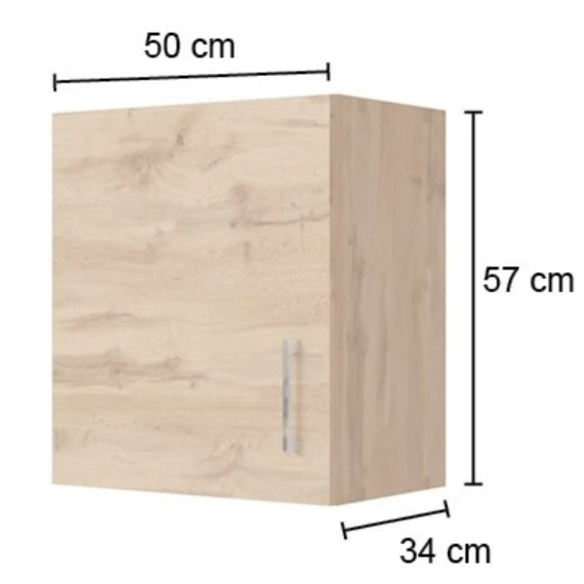 Held Küchenhängeschrank Sorrella 50cm 1 Tür - Eiche/Graphit