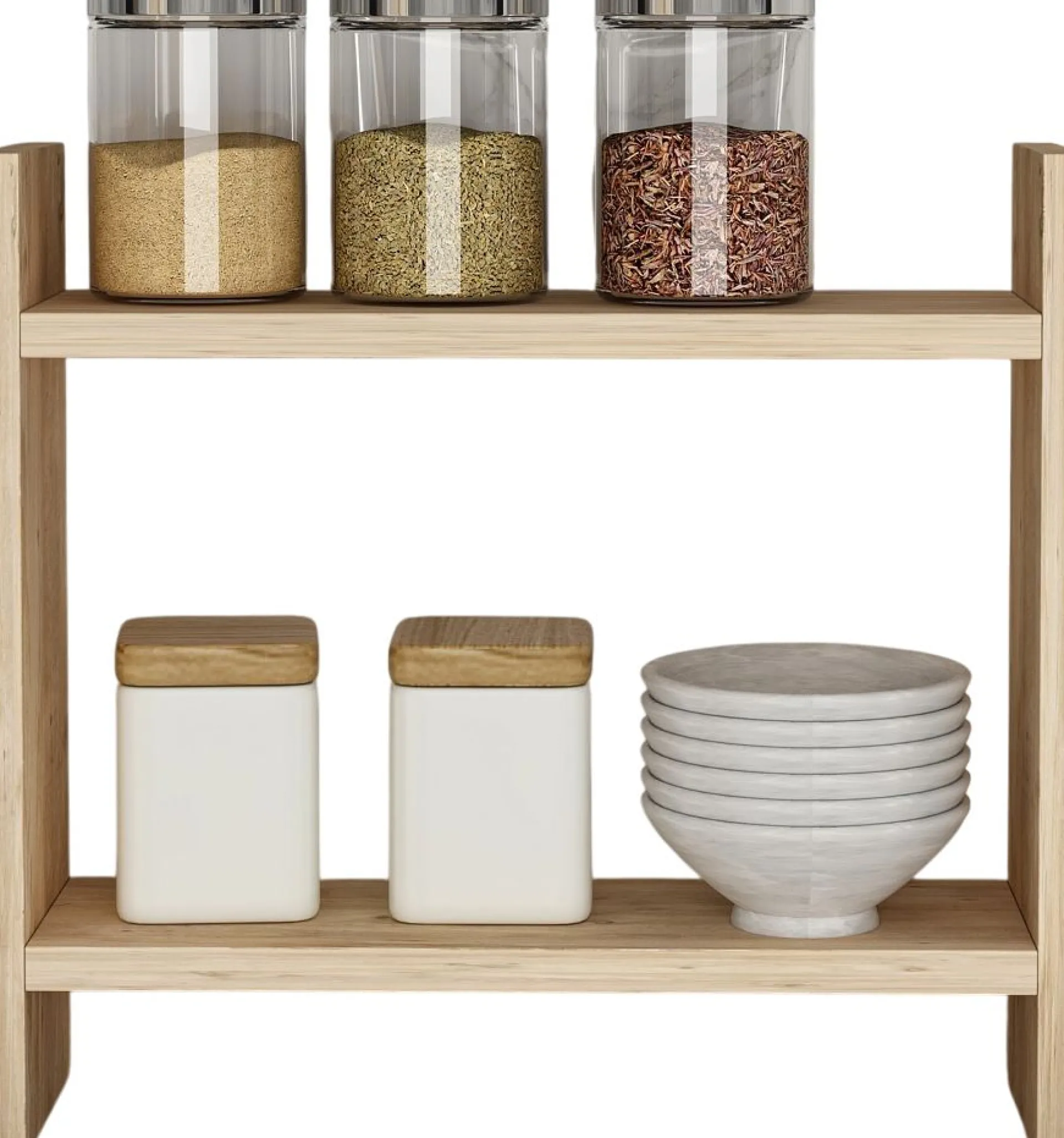Emob Küchenregal Denver - 100% MELAMINE - Atlantische Kiefer - 34 x 10 x 30 cm