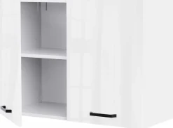 Küchenschrank Bianco - 80x36x58cm - 2 Türen - Hochglanz weiß