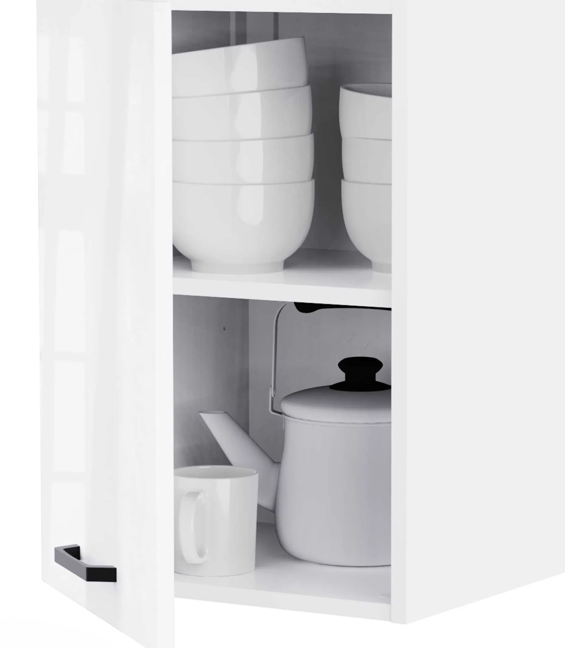 Küchenschrank Bianco - 40x36x58cm - 1 Tür - Hochglanz weiß