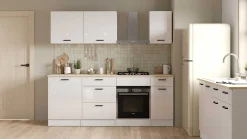 Küchenschrank Bianco - 60x36x58cm - 1 Tür - Hochglanz weiß