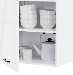 Küchenschrank Bianco - 60x36x58cm - 1 Tür - Hochglanz weiß