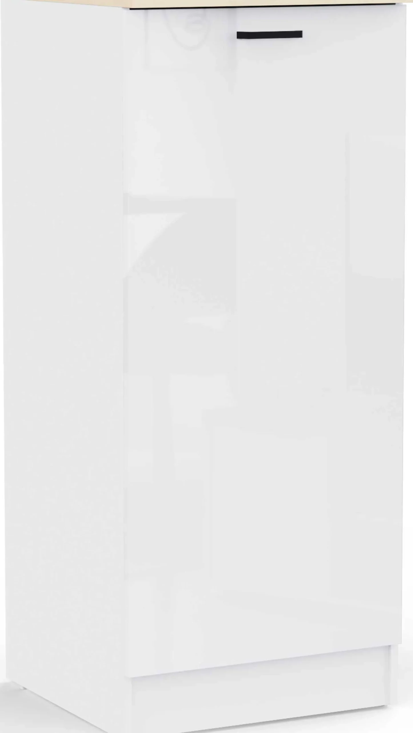 Küchenschrank Bianco - 60x60x141cm - 1 Tür - Hochglanz weiß