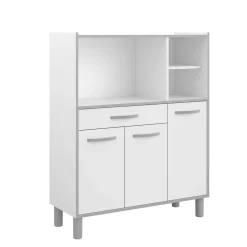 Küchenschrank Easy 101cm, 3 Türen und 1 Schublade - weiß