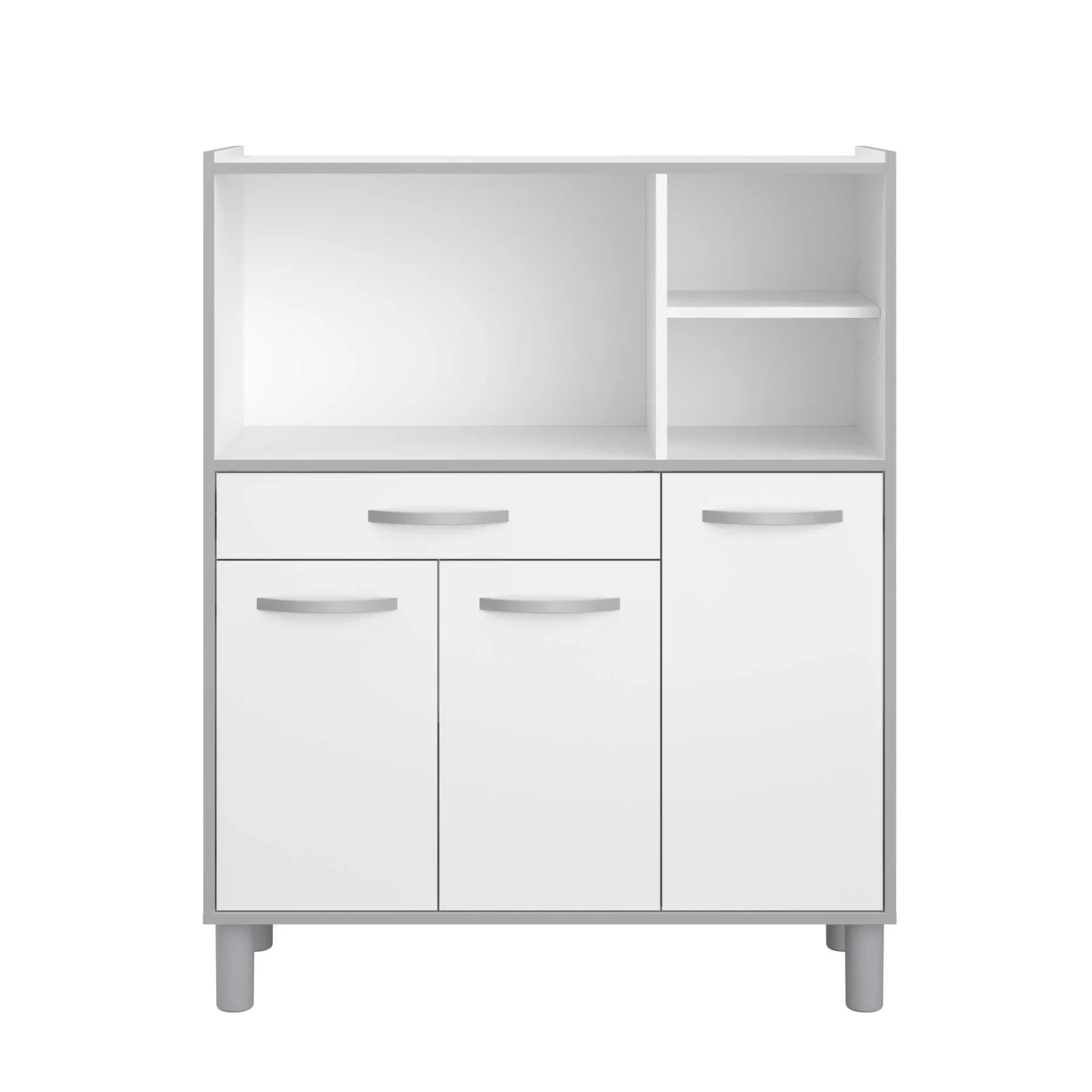 Küchenschrank Easy 101cm, 3 Türen und 1 Schublade - weiß