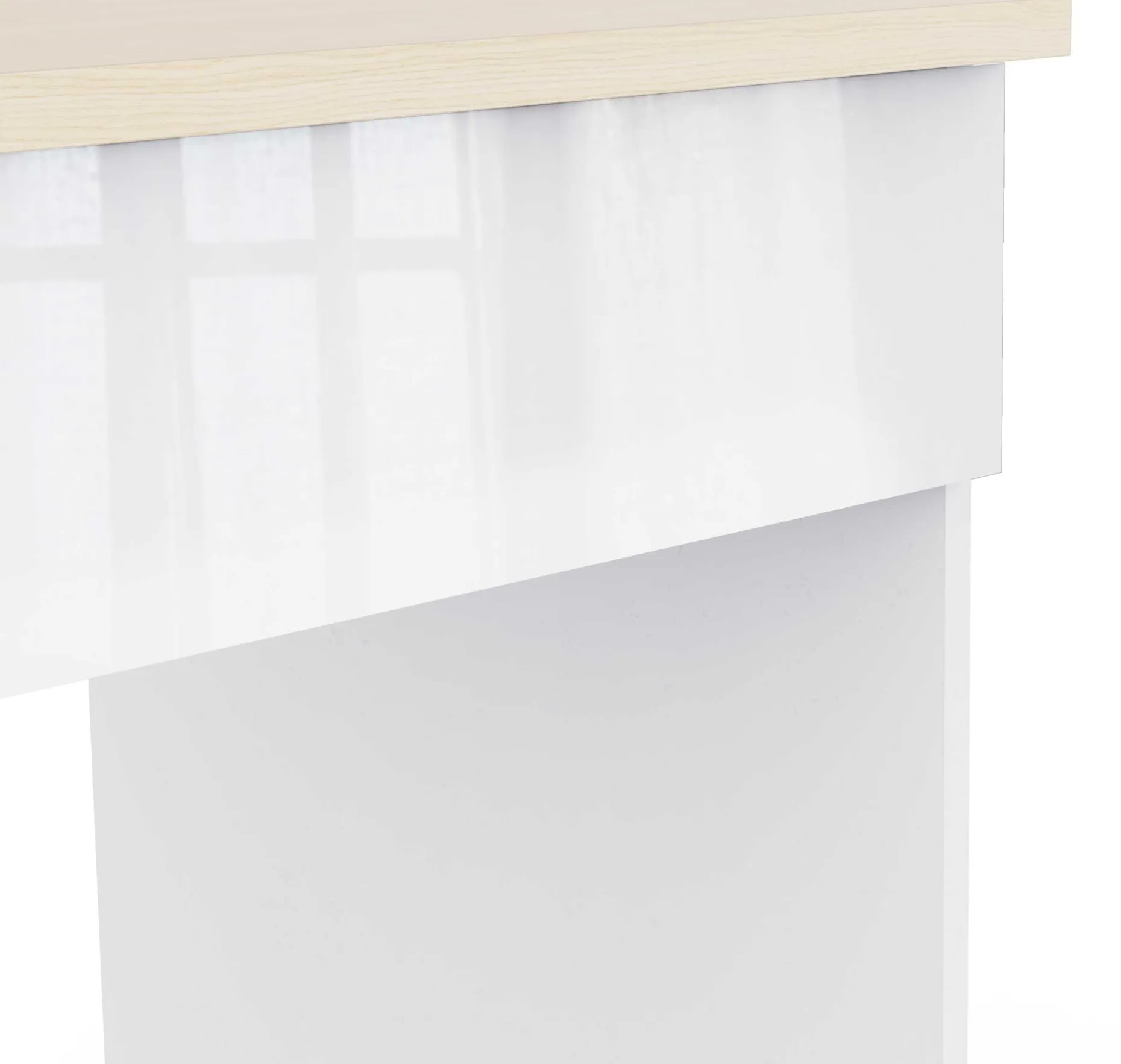 Küchenschrank für Backofen Bianco - 60x60x90cm - Hochglanz weiß