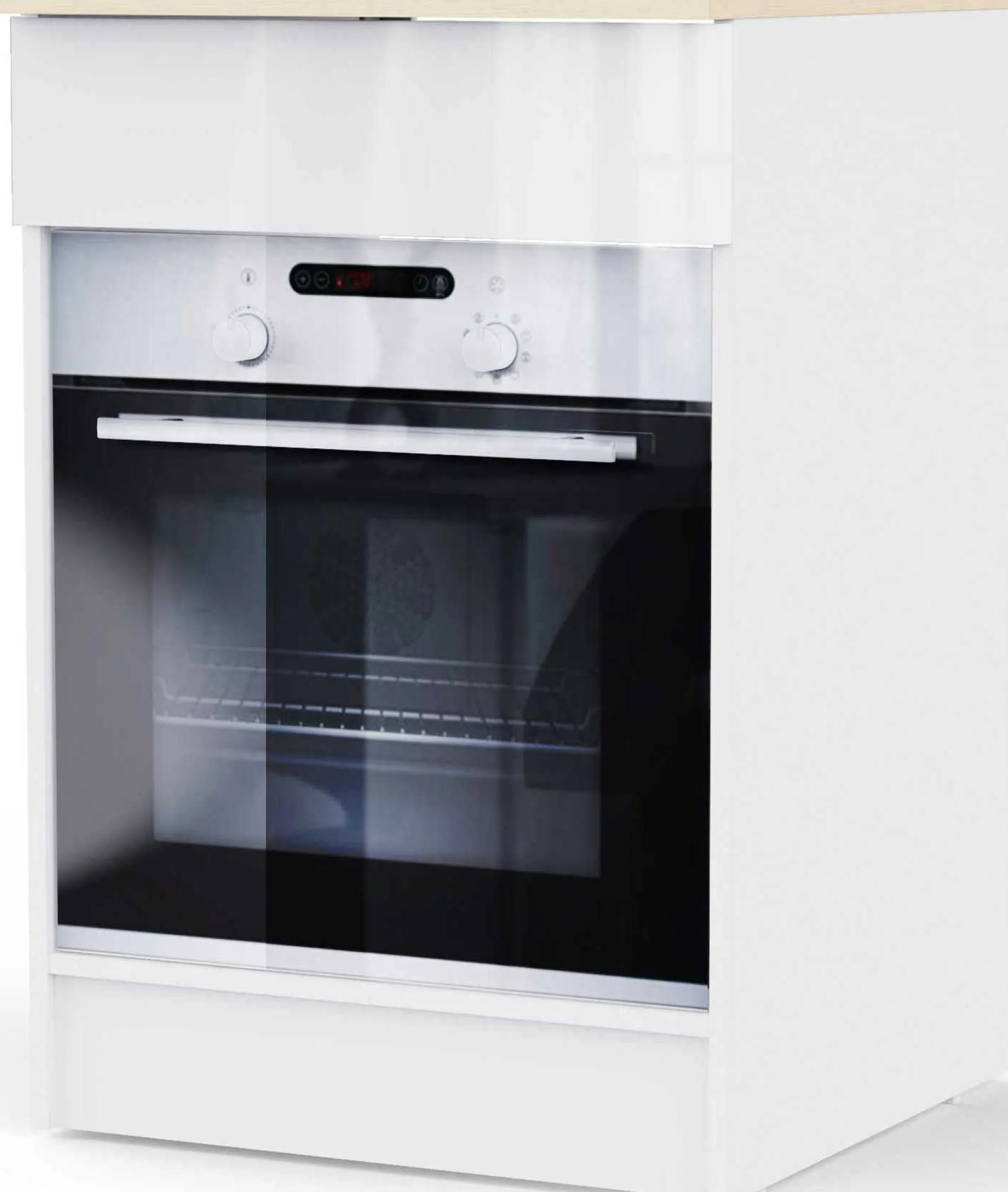 Küchenschrank für Backofen Bianco - 60x60x90cm - Hochglanz weiß