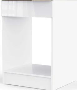 Küchenschrank für Backofen Bianco - 60x60x90cm - Hochglanz weiß