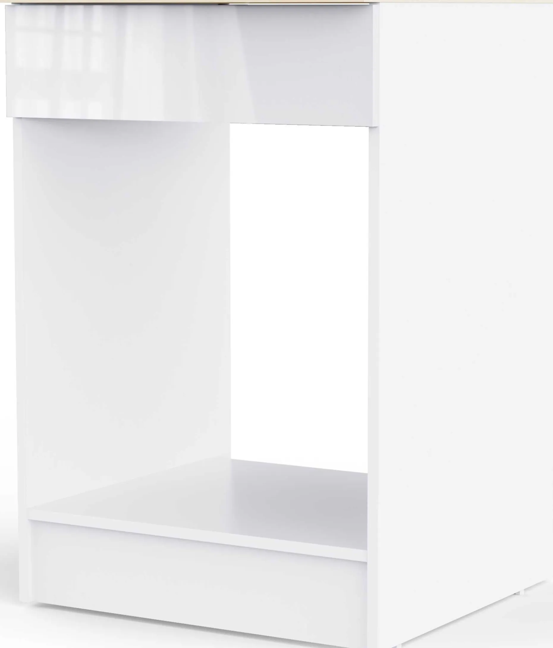 Küchenschrank für Backofen Bianco - 60x60x90cm - Hochglanz weiß