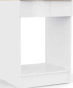 Küchenschrank für Backofen Bianco - 60x60x90cm - Hochglanz weiß
